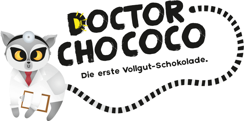 Doctor Chococo Lemurenäffchen: Symbol für bewusste Ernährung& Naschen: Vollgut Schokolade & Vitamin D